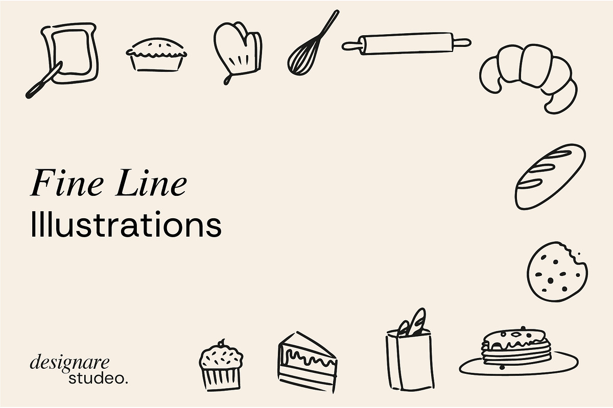 The Bakery Illustrations, a Decorative Illustration by ginni illustrations (Photo 3 of 5)