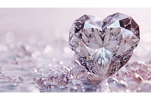 A large heart-shaped diamond, a Texture Illustration by Sergey Kotenev