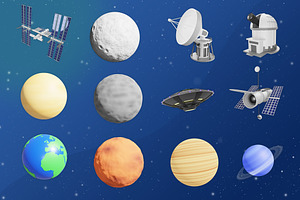 3D Space Asset Illustration Vol.2