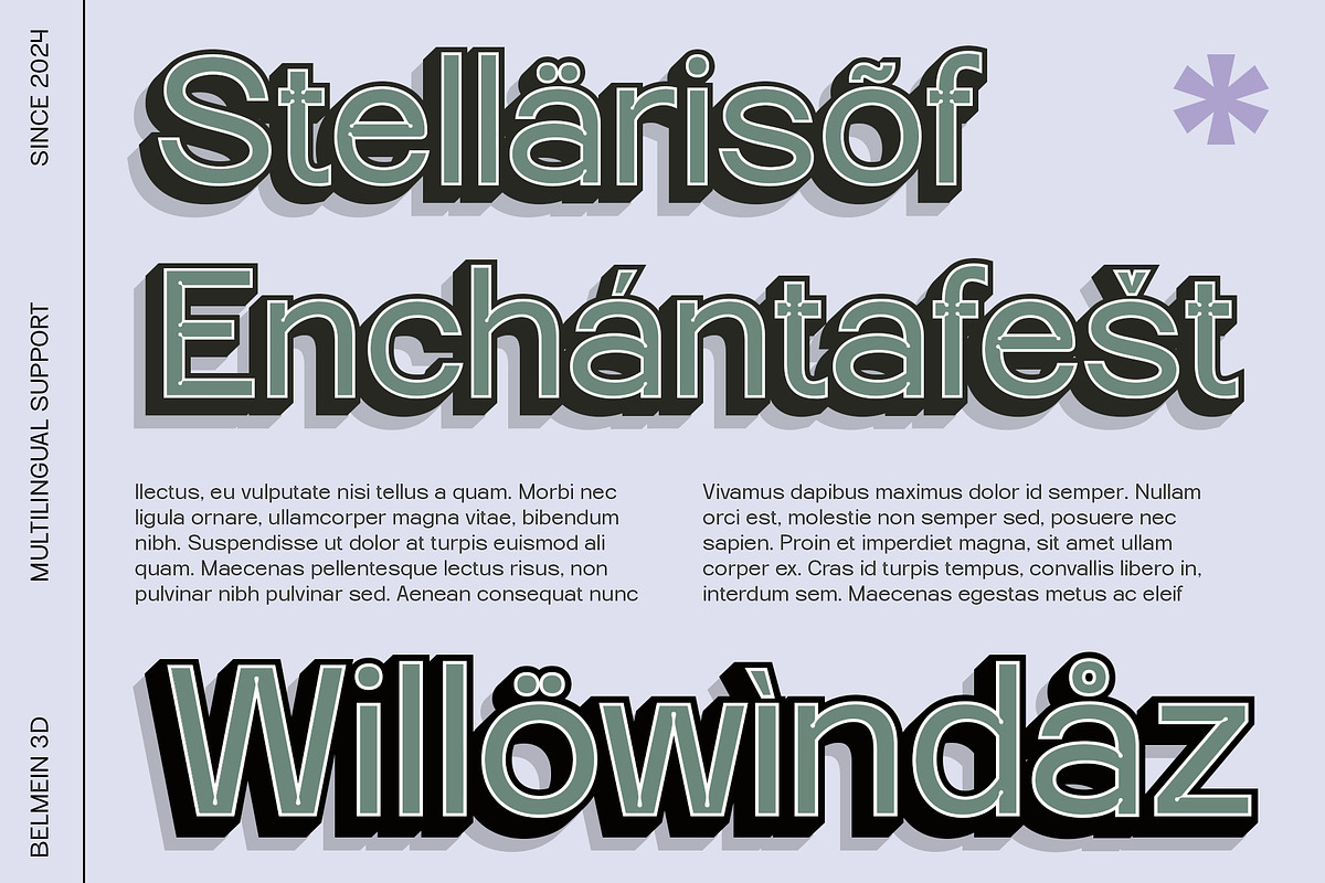 Belmein 3D, a Sans Serif Font by Craft Supply Co. (Photo 5 of 8)
