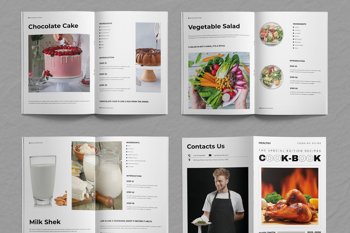 Cook Book Template Layout