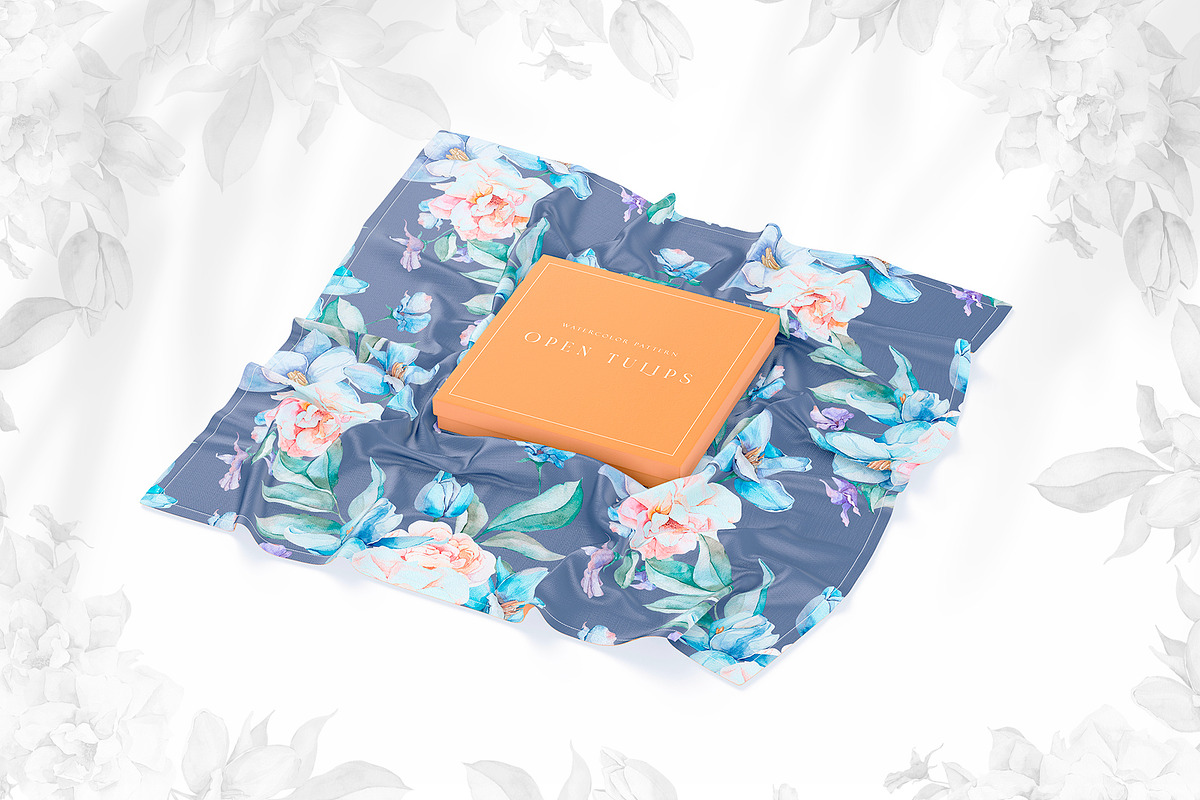 Watercolor clipart Navy tulips, a Decorative Illustration by MariGraphic boutique (Photo 8 of 9)
