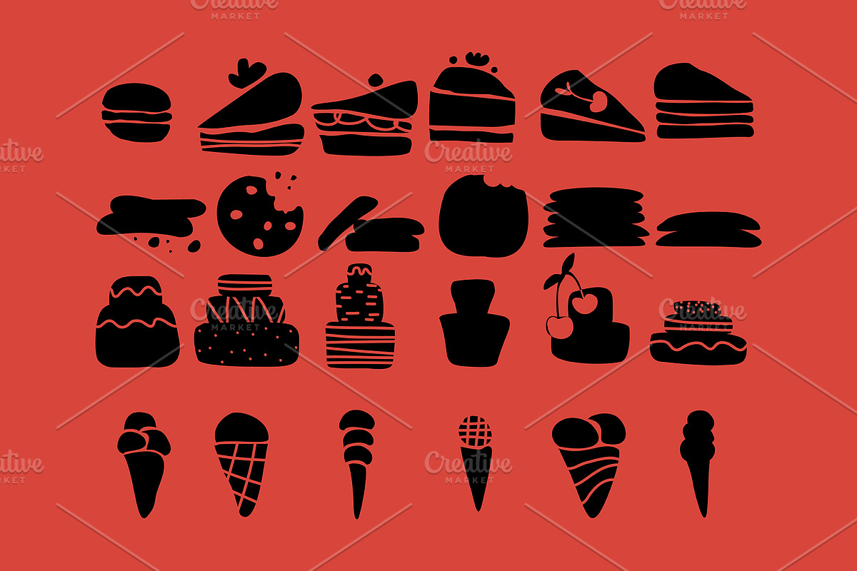 216 BAKERY CLIPART - VECTOR SHAPES, a Decorative Illustration by JuDesign (Photo 7 of 21)