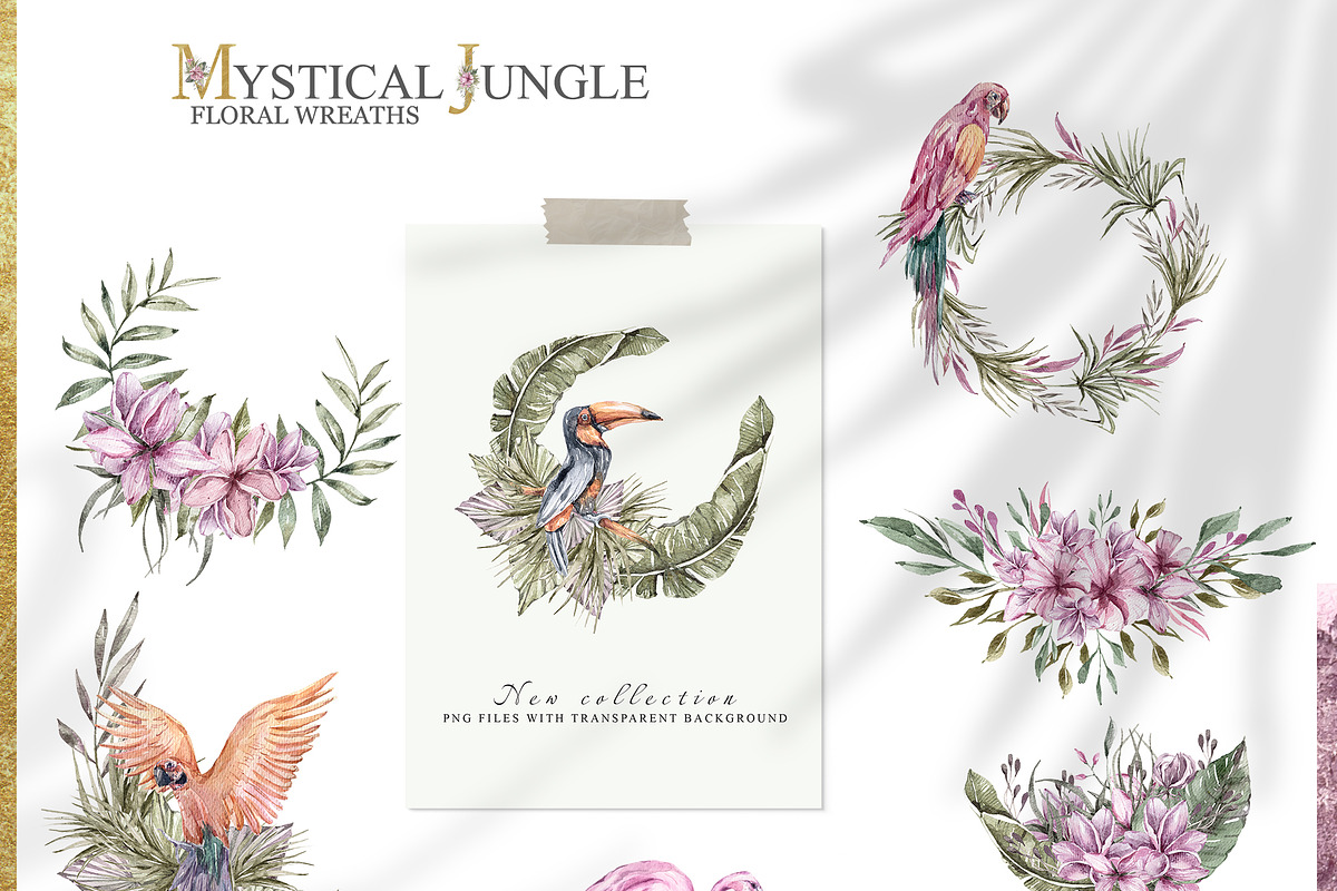 Watercolor Tropical Collection, an Animal Illustration by Tiana Geo (Photo 5 of 16)