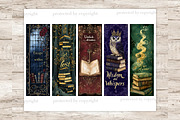 Fantasy Bookmarks Printable Set, a Person Illustration by GlamArtZhanna (Thumbnail 3 of 9)