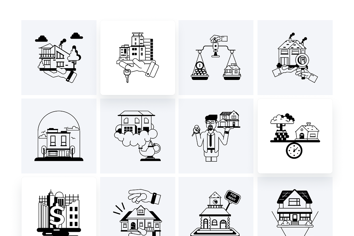 Animated Real Estate Icons, a Duotone Icon by Prosymbols (Photo 9 of 12)