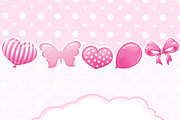 SET / 5 / Child pink templates, a Decorative Illustration by Nadin_Lebedeva (Thumbnail 5 of 7)
