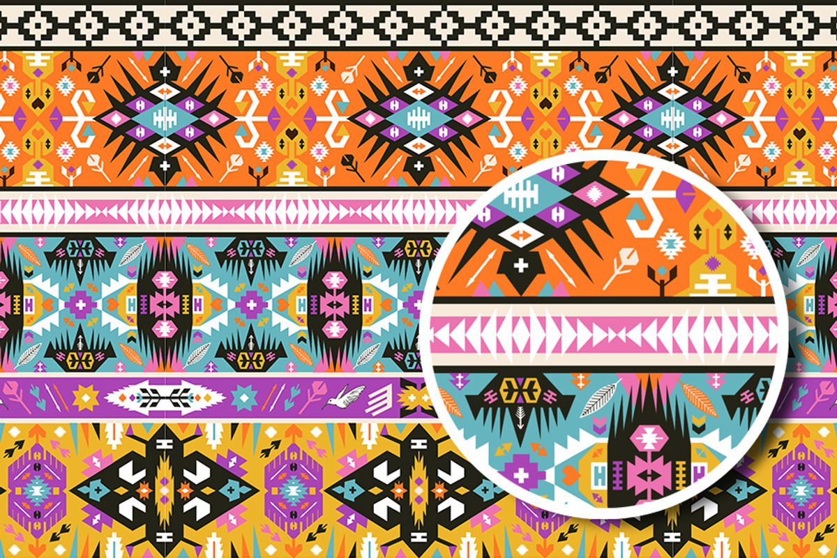 Geometric Boho Aztec Patterns, a Pattern Graphic by tomuato (Photo 4 of 4)