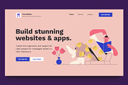 Bootstrap Landing Page HTML Template, a Landing Page Template by Nice, Very Nice (Thumbnail 1 of 7)
