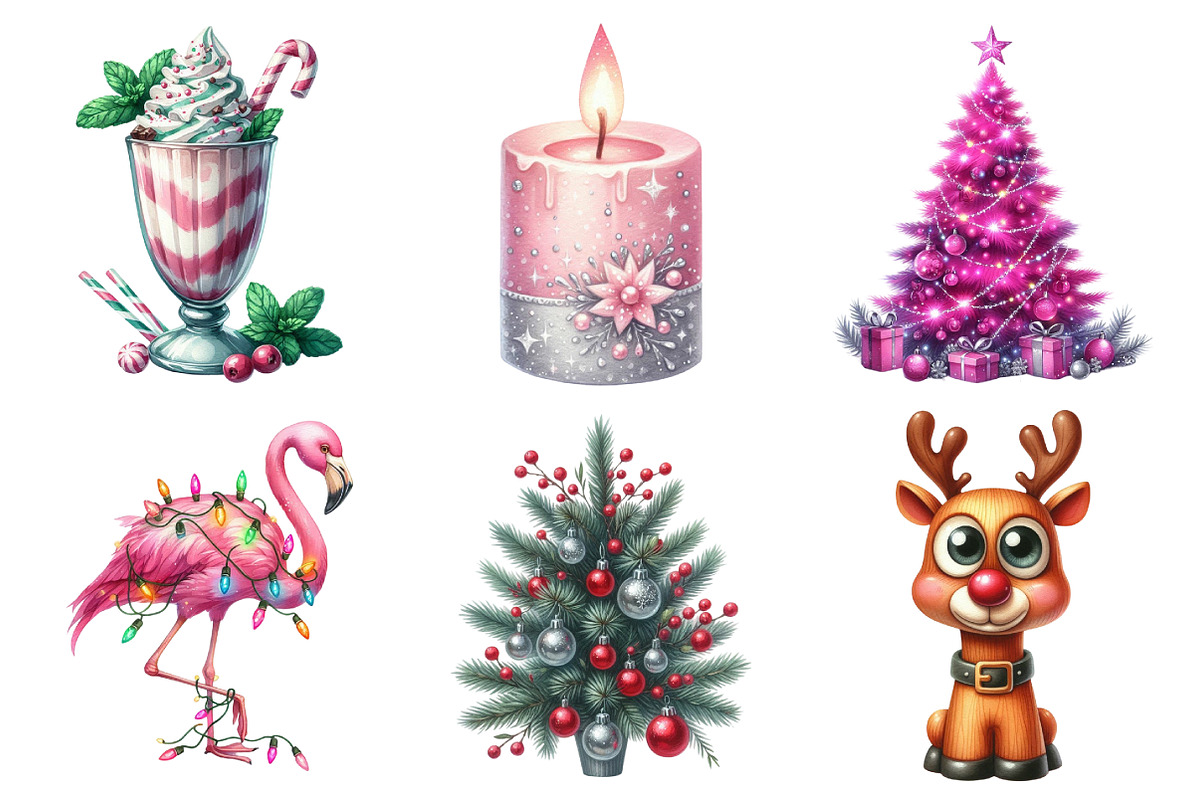 Retro 50's Christmas Clipart, an Illustration by Daily.Designs (Photo 2 of 5)
