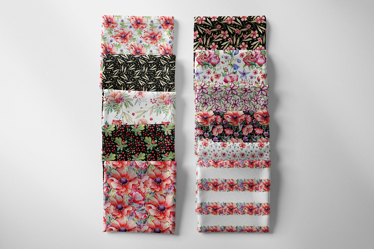 Watercolor wildflowers set, an Illustration by Artmanata (Photo 14 of 26)