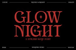 Glow Night Stylish Serif Font