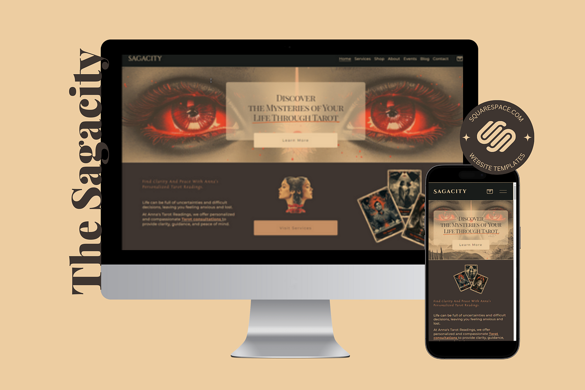 Tarot Squarespace Website Template, a Squarespace Template by JulsIst (Photo 2 of 12)