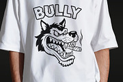 BULLY Wolf Head T-Shirt Design, an Object Graphic by Ahluva Studio (Thumbnail 4 of 7)