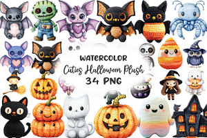 Crochet Cuties Halloween Plush Clipa, an Illustration by CraftArtStudio
