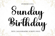 Sunday Birthday, a Handwritten Font by FreshTypeINK (Thumbnail 1 of 8)