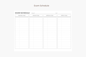 Simple Undated Digital Study Planner