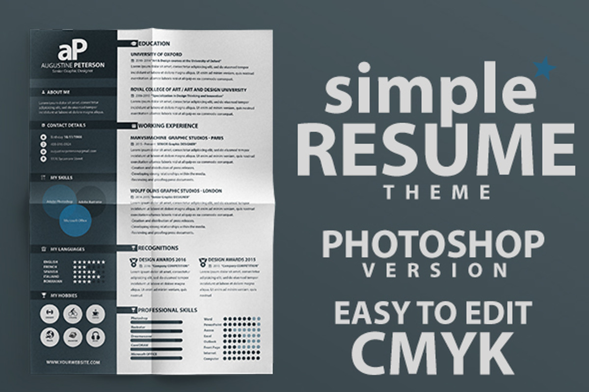 Simple Resume, a Resume Template by VladAlexandru93 (Photo 1 of 5)