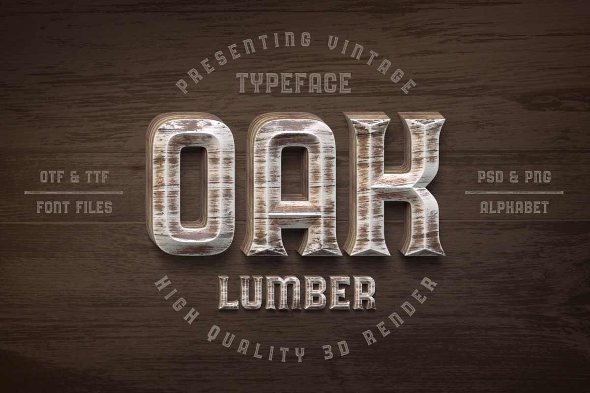 Oak Lumber Font
