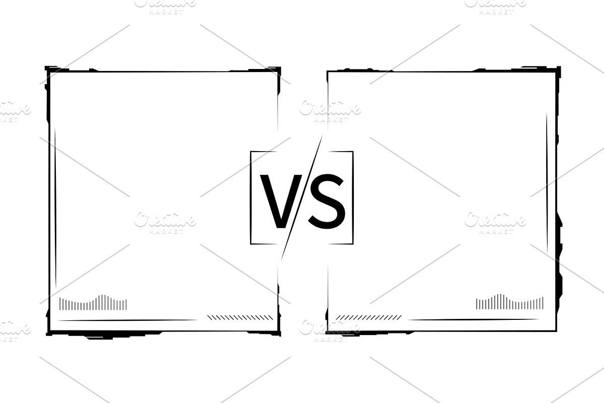 Tech VS challenge battle template, an Illustration by skripnikbb