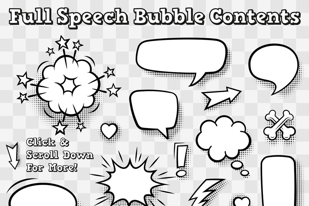 Vector Comic Speech Bubble Set, an Illustration by FourLeafLover (Photo 2 of 4)