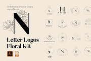 520 A to Z Floral Logos Bundle, a Branding & Logo Template by AN Productions (Thumbnail 107 of 223)