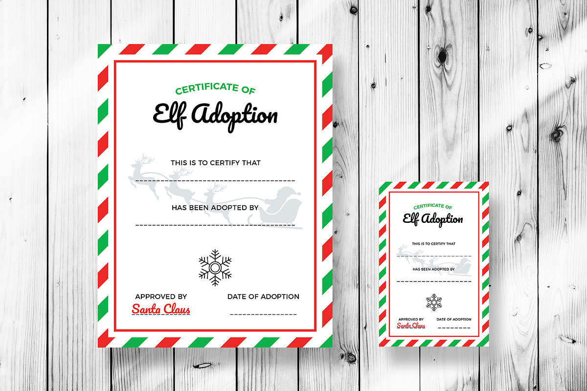 Elf Adoption Certificate Set, a Card Template by P.F. Creative Lab (Photo 1 of 2)