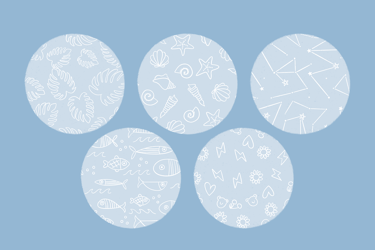 Summer Pattern Brush Pack Procreate, a Brush Add-On by cathconofolio (Photo 2 of 5)