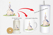 Church Clipart, a Graphic by Artnoy (Thumbnail 4 of 5)