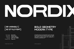 GC Nordix - Bold Geometry Type, a Sans Serif Font by Glyphonic
