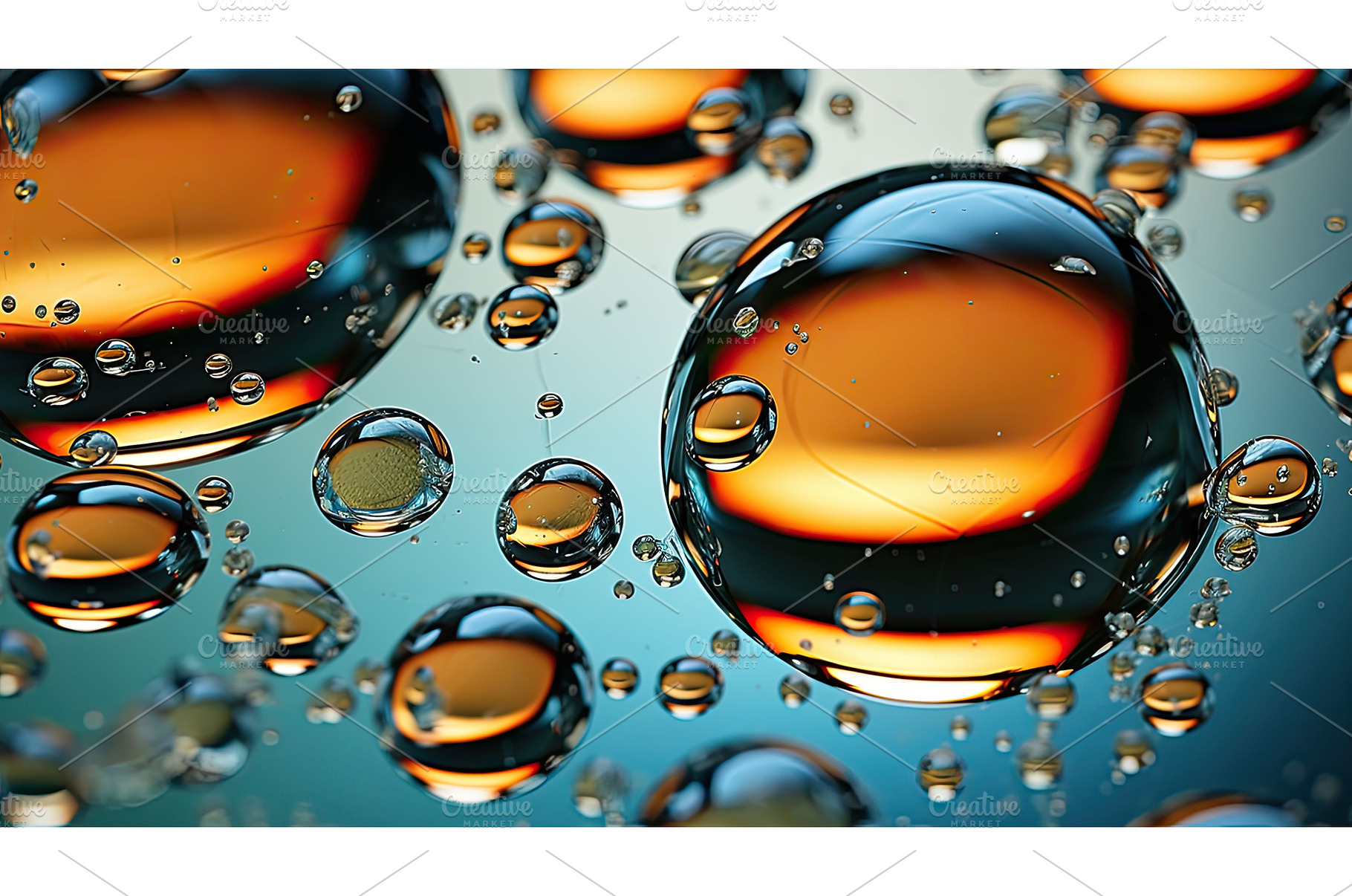 spheres water and oil ai generated, a Background Photo by pikepicture