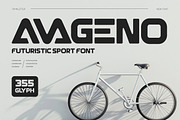 Avageno - Futuristic Font, a Sans Serif Font by twinstd (Thumbnail 1 of 9)