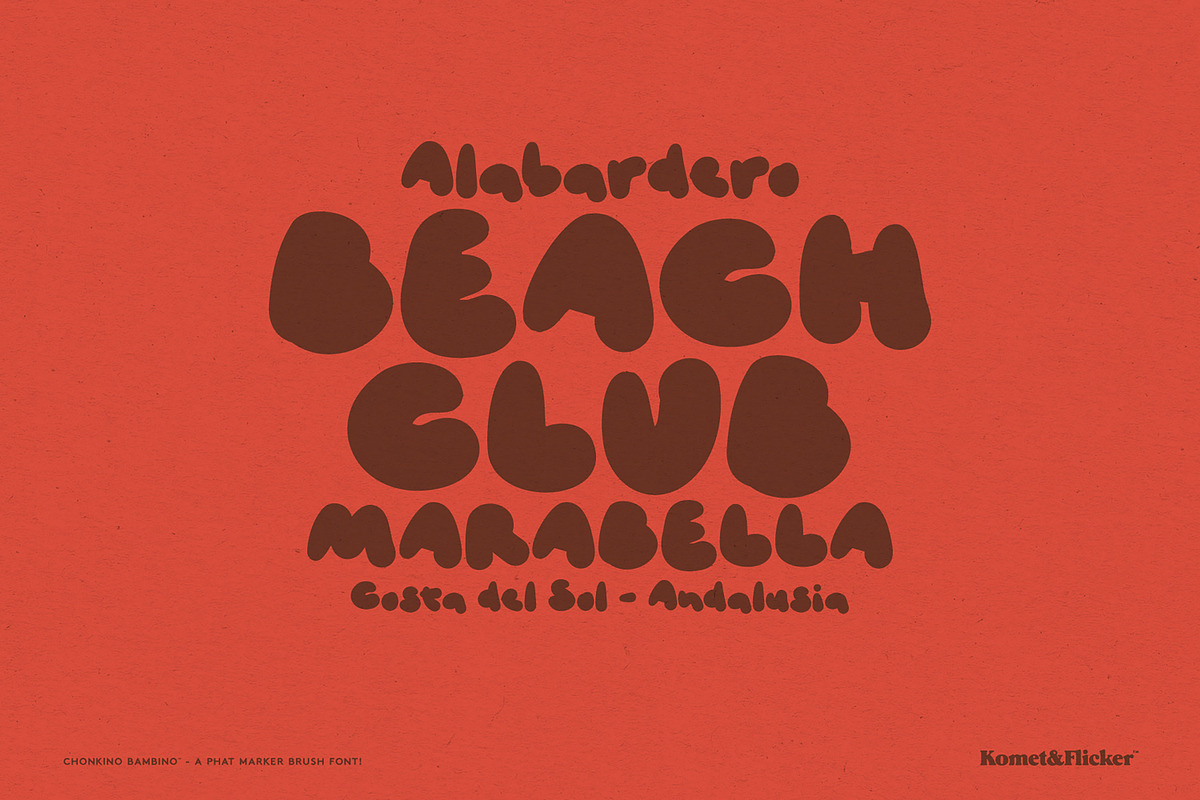 Chonkino Bambino - A Phat Brush Font, a Handwritten Font by Komet & Flicker (Photo 3 of 10)