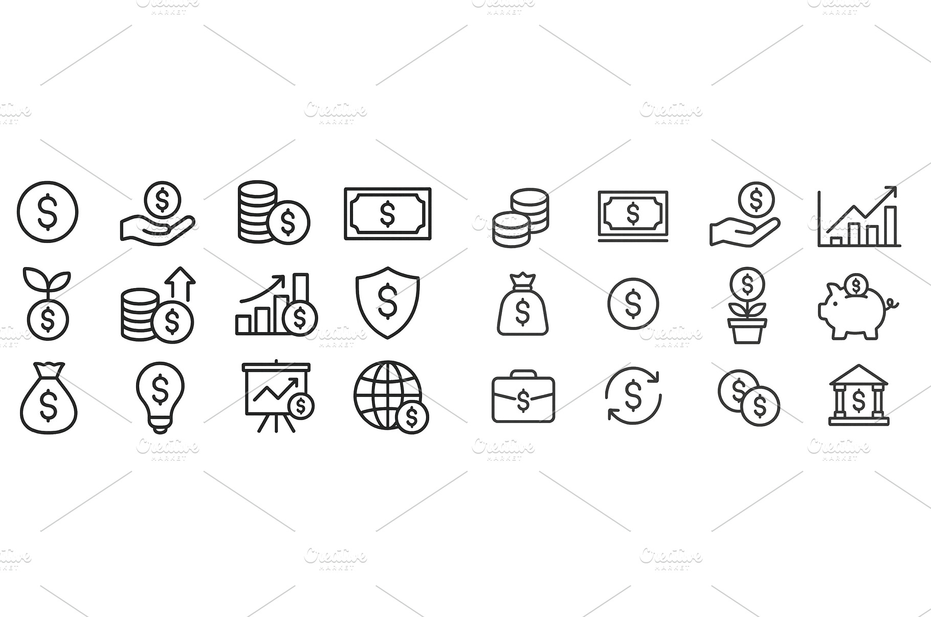 Collection of money-related symbols, a Business Photo by ZinetroN
