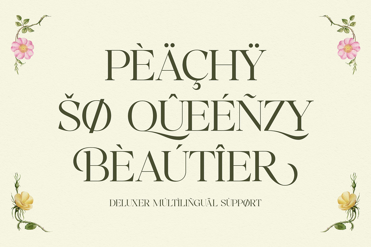 Deluxer - Elegant Modern Serif, a Serif Font by Typia Nesia (Photo 5 of 16)