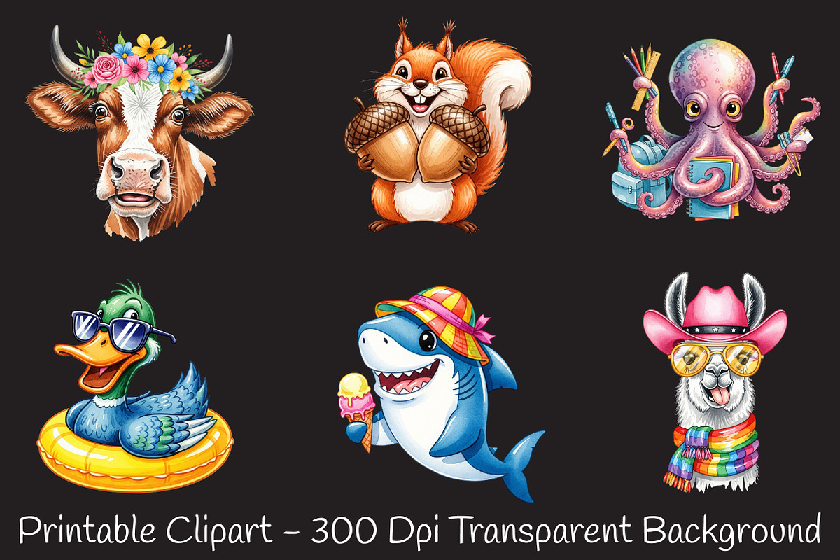 Quirky Funny Animals Sublimation, an Illustration by RobertsArt (Photo 5 of 7)