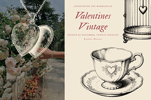 Valentines vintage Love Doodles