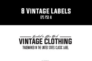 8 Vintage Label Logos