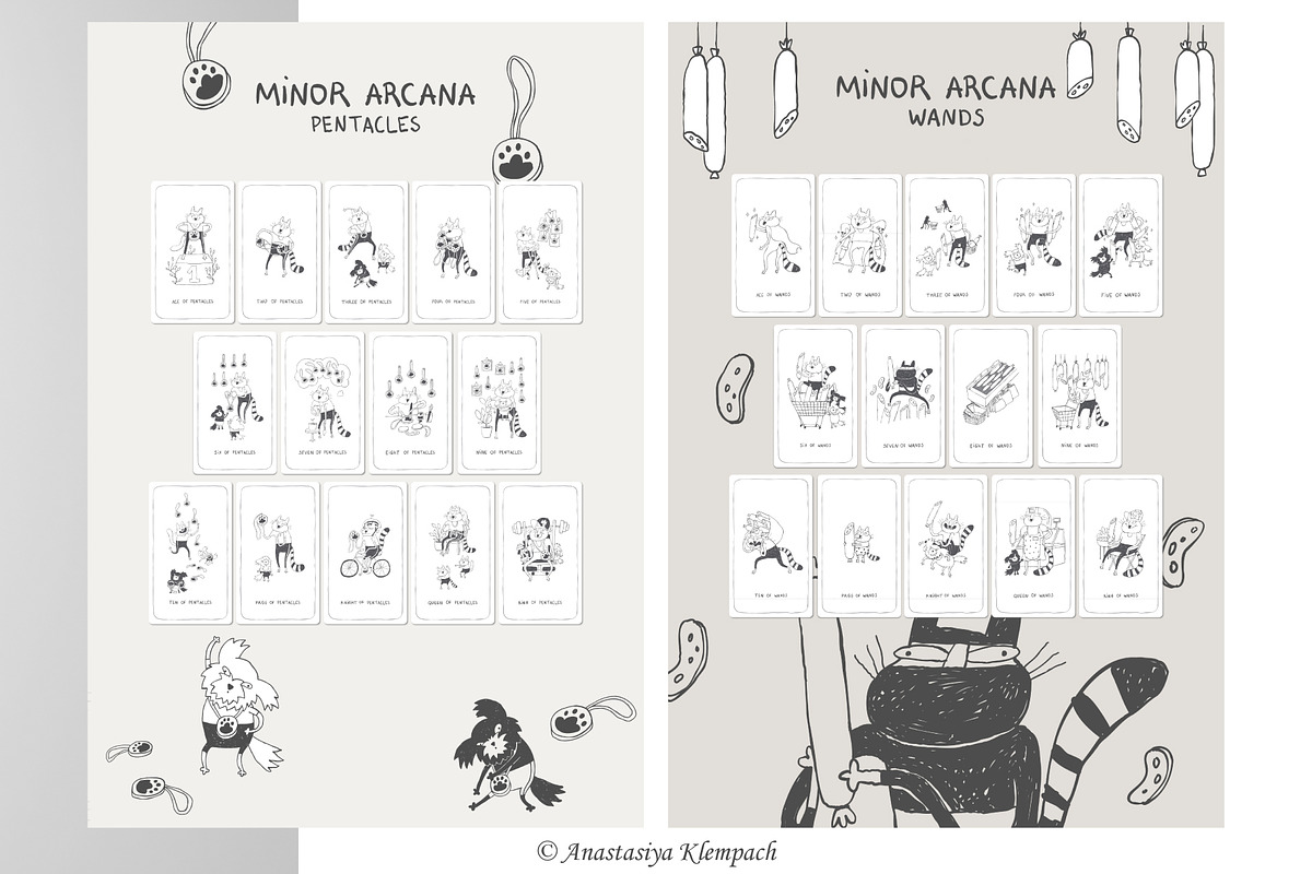 Doodle Cats Full Tarot Deck, an Illustration by Anastasiya Klempach (Photo 7 of 13)