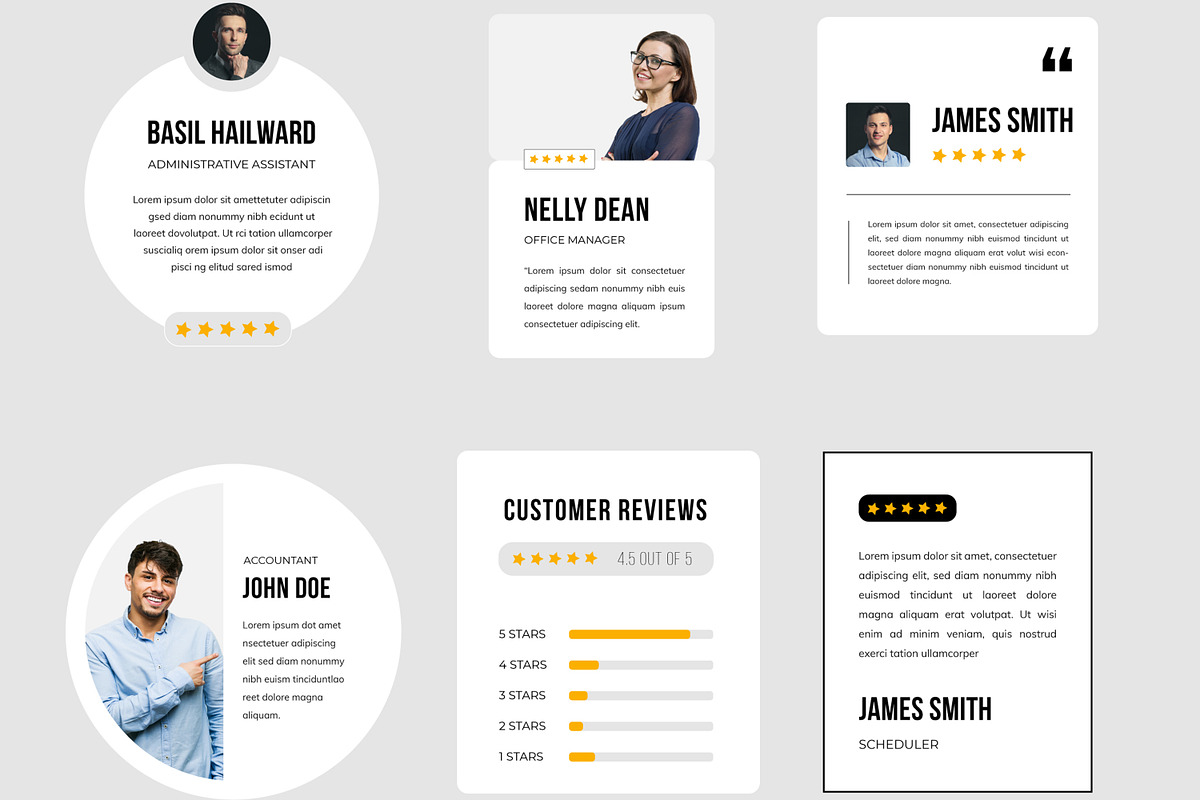 Testimonials Review And Quotes, an UI Kit Template by MightyDesign (Photo 2 of 6)