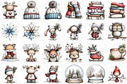 Whimsical Winter Clipart Bundle, an Illustration by DreamPrint404 (Thumbnail 3 of 5)