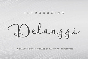 Delanggi - Handwritten Script Fonts