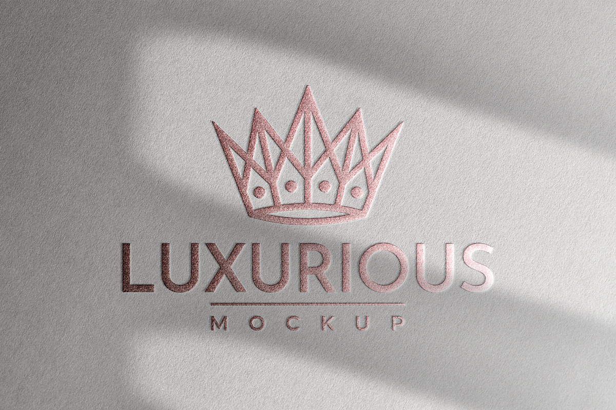 Logo Mockup Rose Gold Foil Effect, a Product Mockup by Smart Works