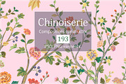 Chinoiserie compositions constructor, a Background Graphic by Ajuga (Thumbnail 1 of 8)