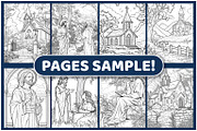 200 Christian Coloring Pages, a Seasonal Illustration by BrightMart (Thumbnail 2 of 3)