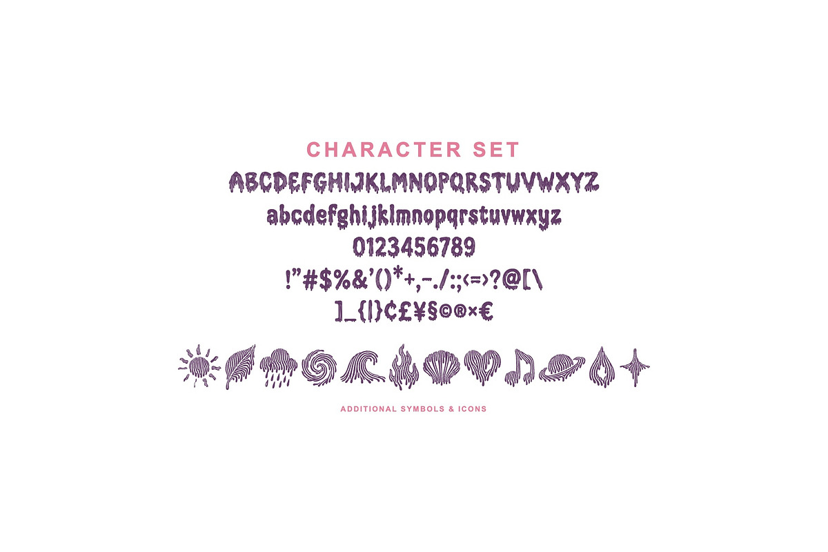 Synesthesia Striped Psychedelic Font, a Sans Serif Font by Graphic Spirit (Photo 2 of 8)