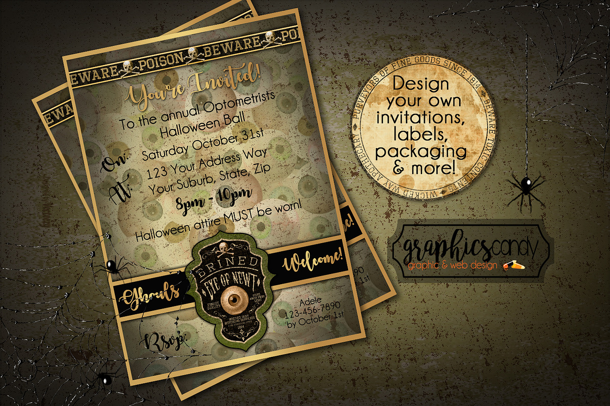 Halloween Labels - Apothecary Labels, an Illustration by Graphics Candy (Photo 2 of 4)