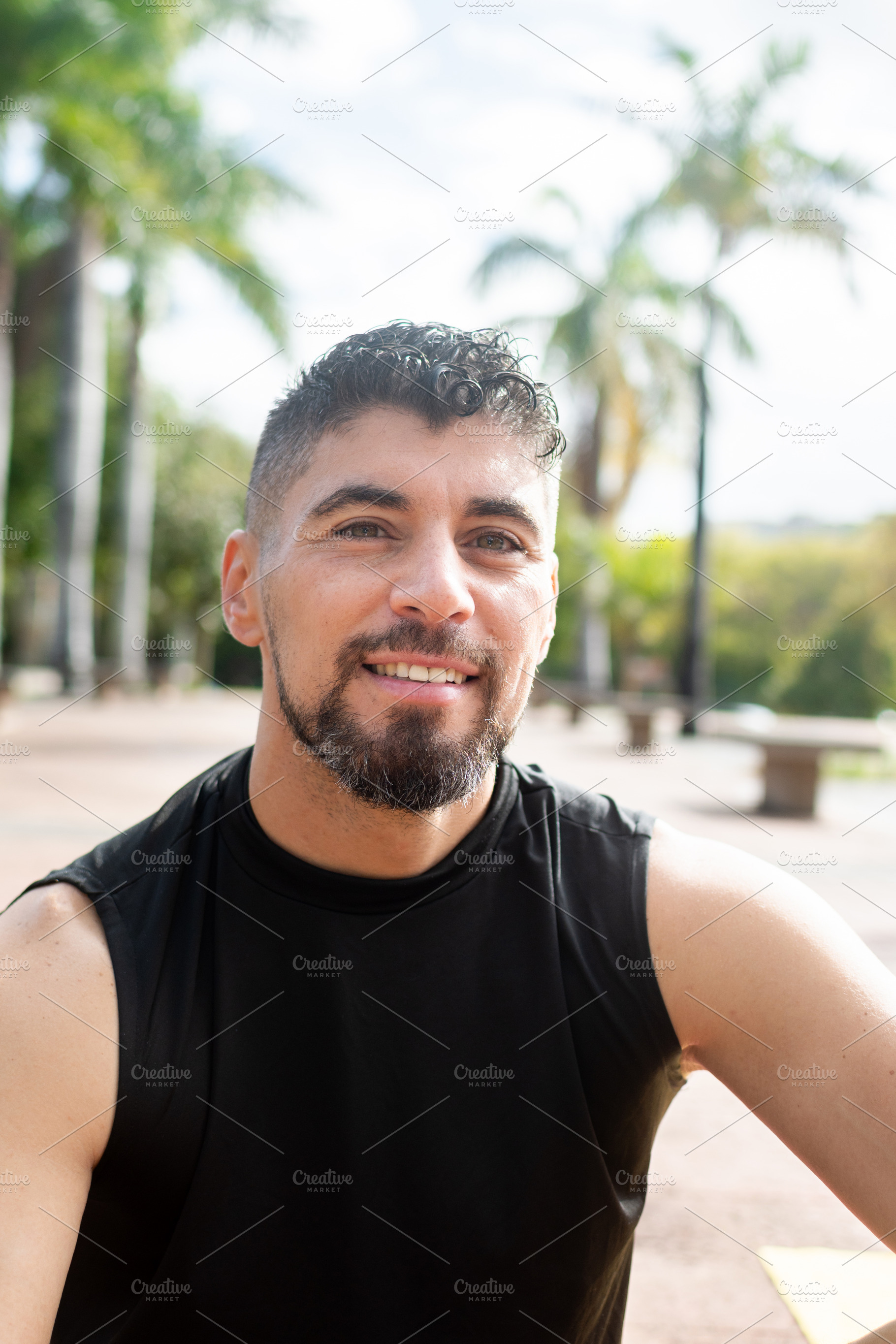 Smiling athletic man after workout, a Sports & Recreation Photo by etorres69