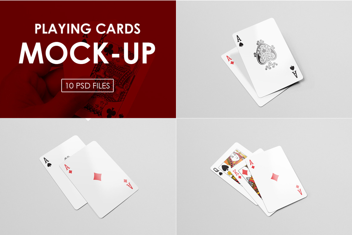 Playing Cards Mock-Ups, a Print Template by resumetemplathttps://d3es (Photo 1 of 14)