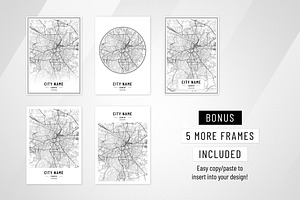 France City Street Maps - Print Art